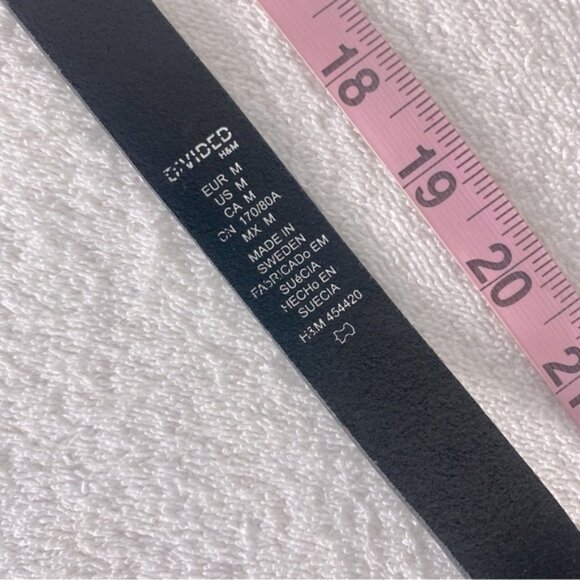 H&M Divided Black Leather Belt - Picture 7 of 12